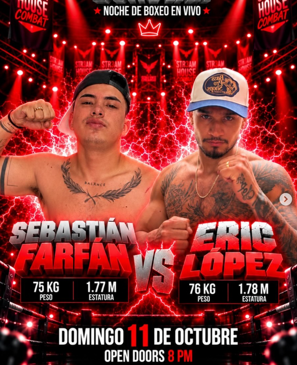 STR3AM HOUSE COMBAT  +10 peleas de boxeo en vivo.