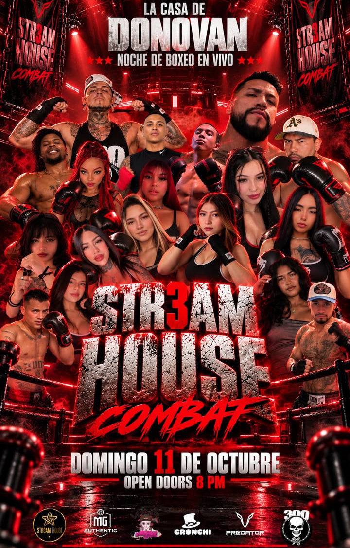 STR3AM HOUSE COMBAT  +10 peleas de boxeo en vivo.